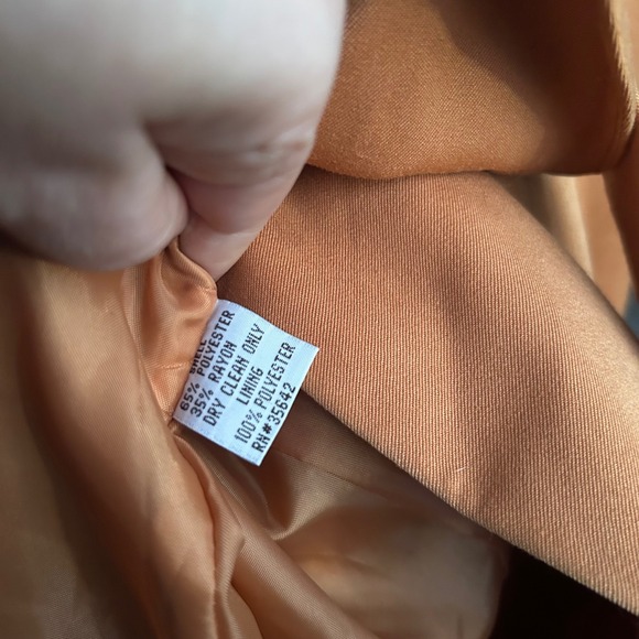 Morgan Miller Women's Camel Double Breasted Belted Blazer Retro Inspired Size 18 - Picture 7 of 7